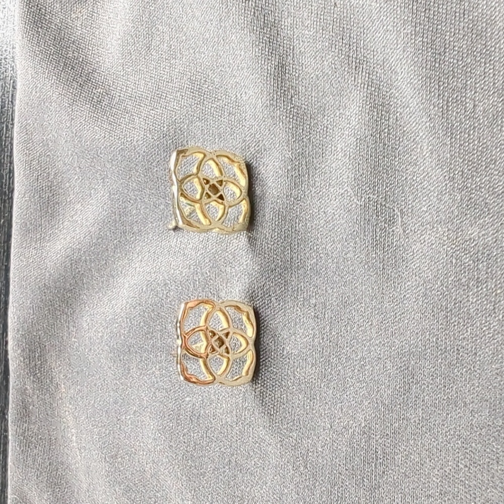 Kendra Scott Gold Logo Stud Earrings